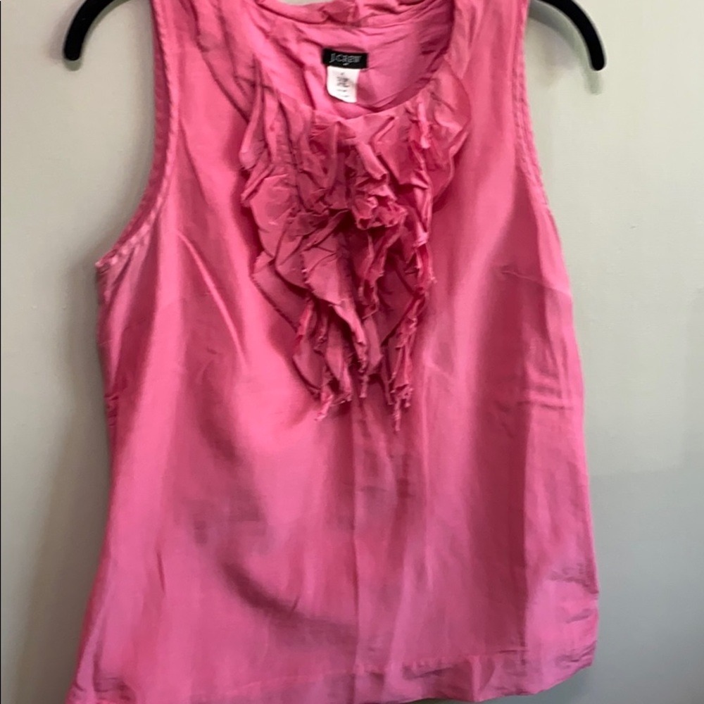 Pink j crew blouse size 6